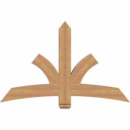 Ekena Millwork Davenport Timber Gable Bracket, Western Red Cedar, 60"W x 38"H x 5 1/2"D x 5 1/2"F, 15/12 Pitch GBW060X38X0606DAV00SWR